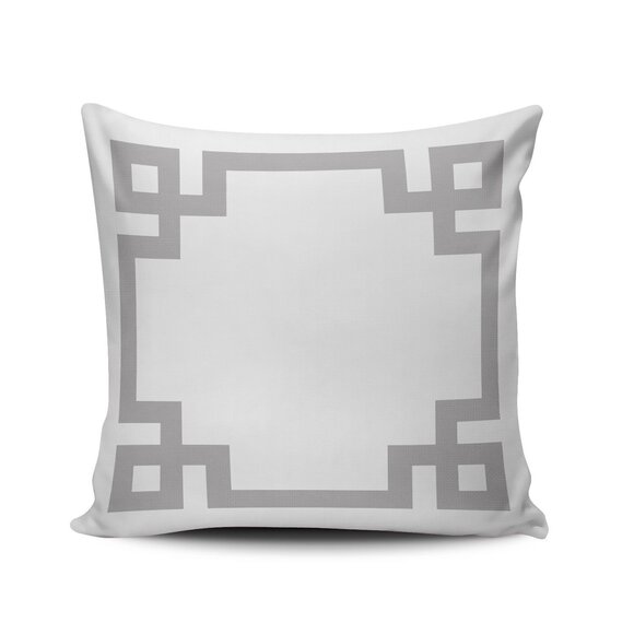Other - 9638 Custom Fashion Home Decor Pillowcase Gray and White Greek Key Border